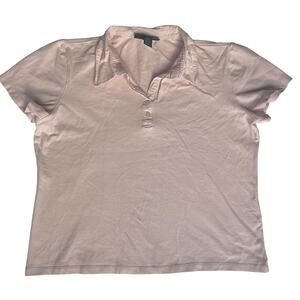 Karen Scott Girls Cotton Polo Shirt size M, Pink, Short Sleeve